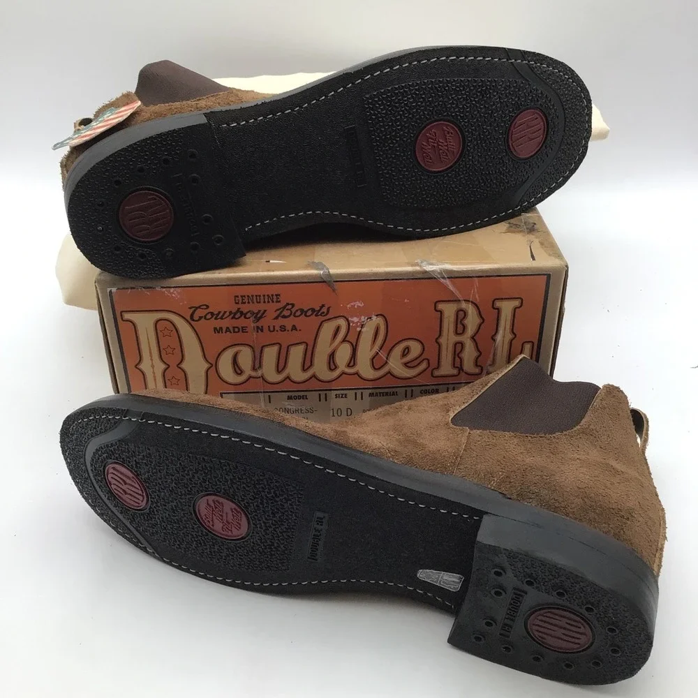 RRL Double RL Ralph Lauren Congress Chelsea Boots Brown USA Mens Size 10‎ NEW